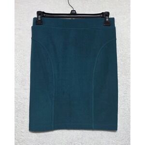 XXI Forever 21 Teal Bodycon Pencil Skirt Exposed Back Zip High Waist Small